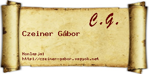 Czeiner Gábor névjegykártya